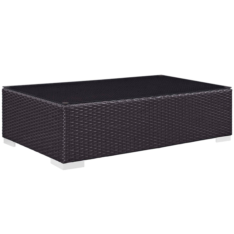 Convene 3 Piece Outdoor Patio Sofa Set - Espresso Red