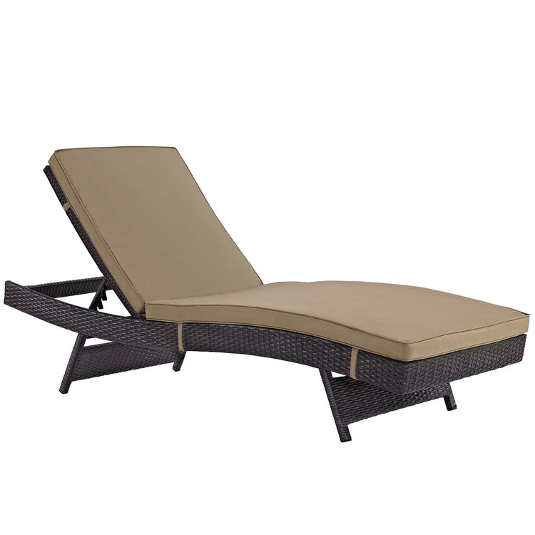 Convene Outdoor Patio Chaise Set of 6 - Espresso Mocha