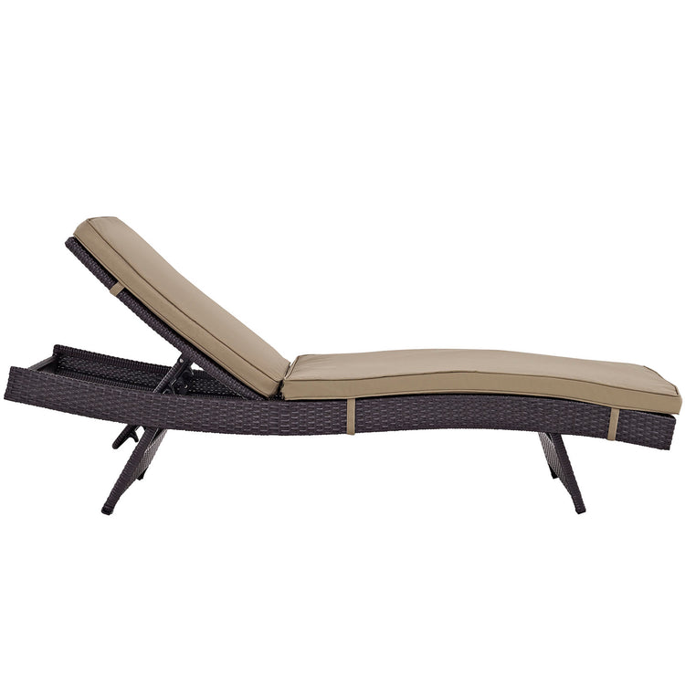 Convene Outdoor Patio Chaise Set of 6 - Espresso Mocha