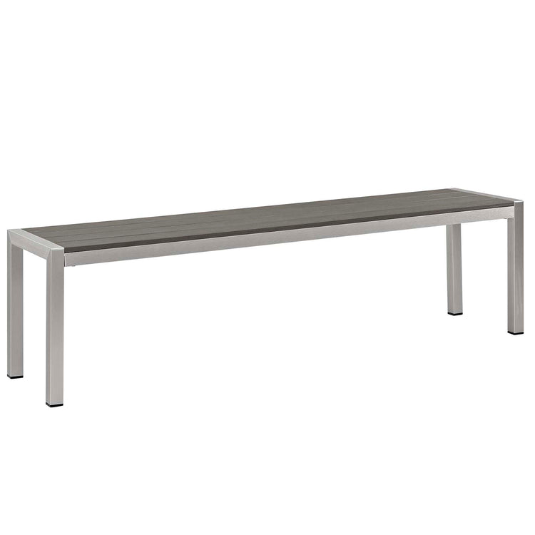 Shore 3 Piece Outdoor Patio Aluminum Dining Set - Default Title