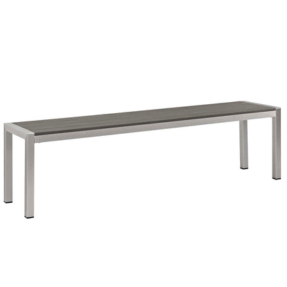 Shore 3 Piece Outdoor Patio Aluminum Dining Set - Default Title