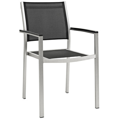 Shore 5 Piece Outdoor Patio Aluminum Dining Set - Default Title