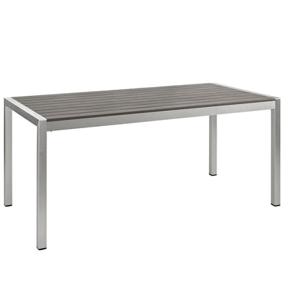 Shore 7 Piece Outdoor Patio Aluminum Dining Set - Default Title
