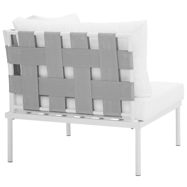 Harmony Outdoor Patio Aluminum Corner Sofa - White White