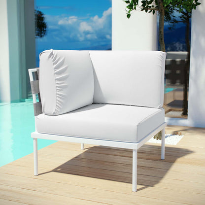 Harmony Outdoor Patio Aluminum Corner Sofa - White White