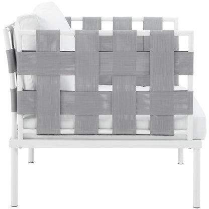 Harmony Outdoor Patio Aluminum Armchair - White White
