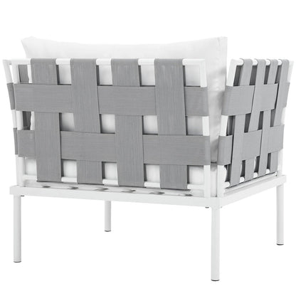 Harmony Outdoor Patio Aluminum Armchair - White White