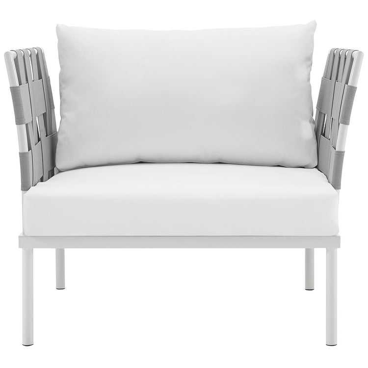 Harmony Outdoor Patio Aluminum Armchair - White White