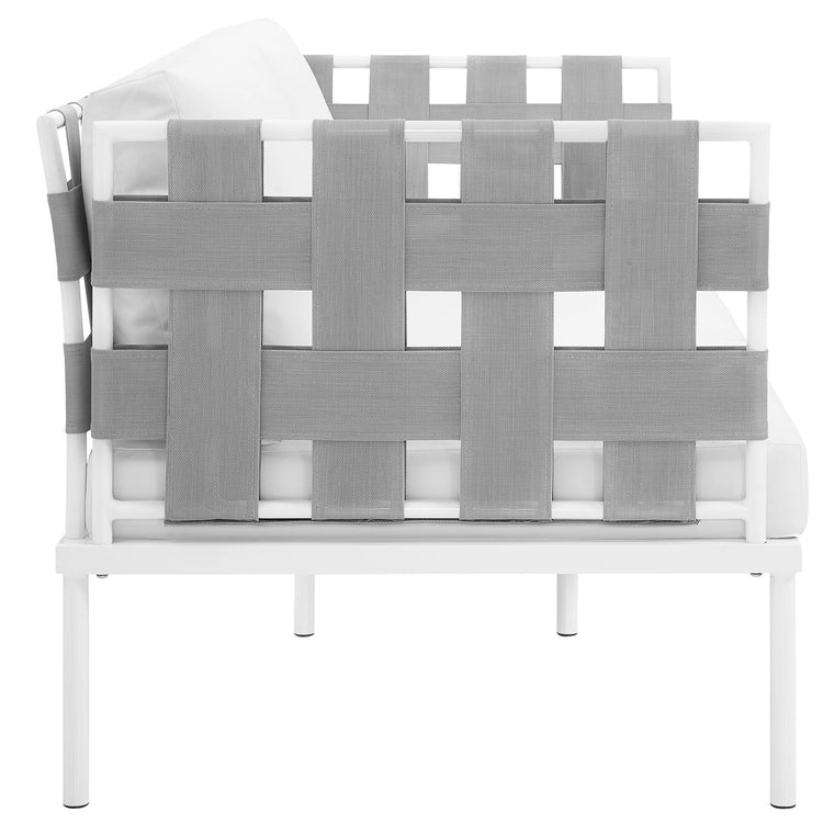 Harmony Outdoor Patio Aluminum Loveseat - White White