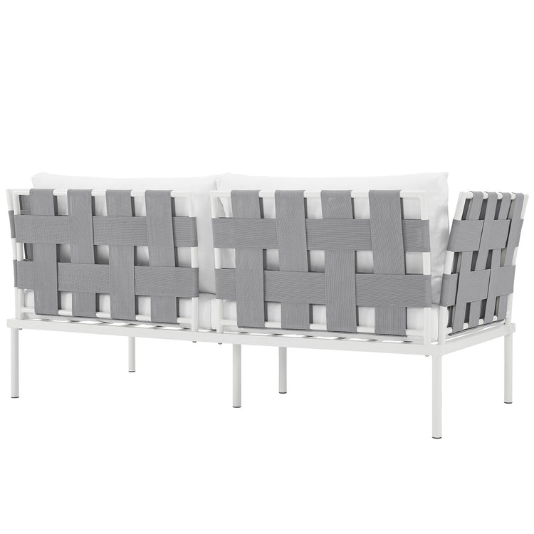 Harmony Outdoor Patio Aluminum Loveseat - White White