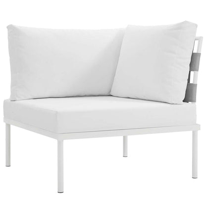 Harmony 5Piece Outdoor Patio Aluminum Sectional Sofa Set - White White