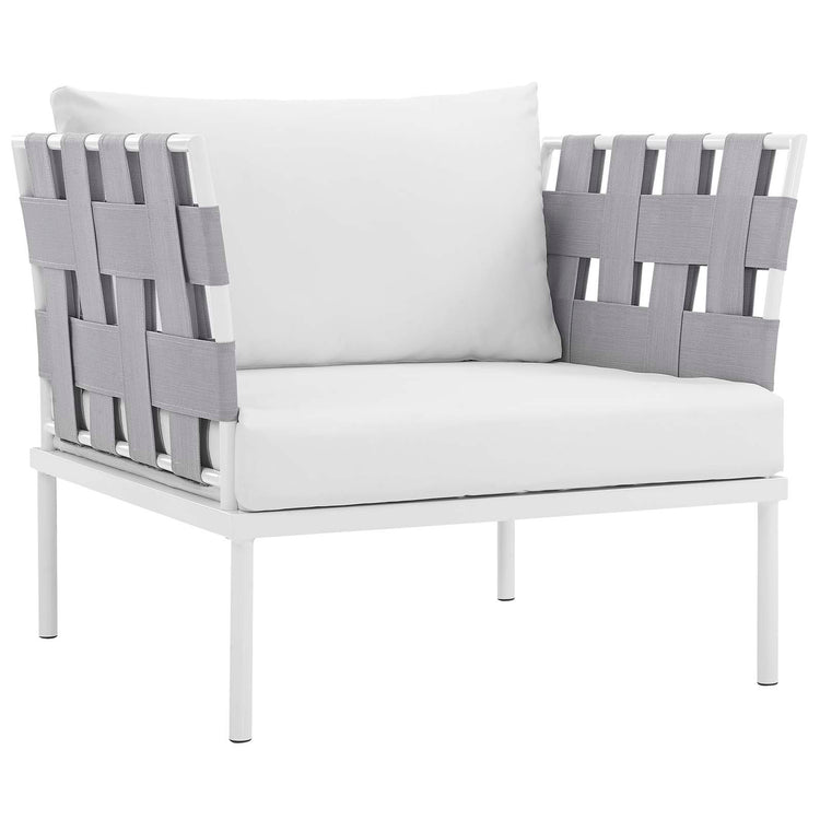 Harmony 5Piece Outdoor Patio Aluminum Sectional Sofa Set - White White