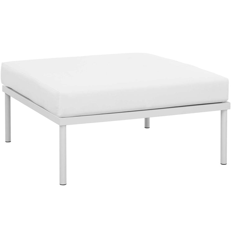 Harmony 6 Piece Outdoor Patio Aluminum Sectional Sofa Set - White White