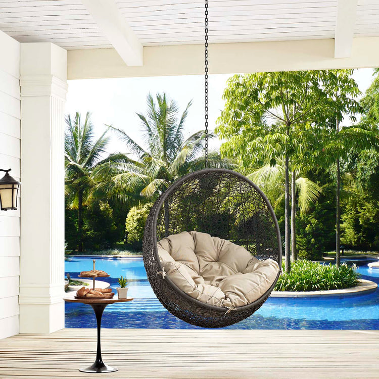 Hide Outdoor Patio Swing Chair Without Stand - Gray Beige