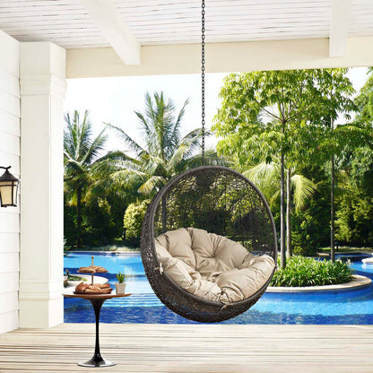 Hide Outdoor Patio Swing Chair Without Stand - Gray Beige