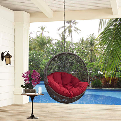 Hide Outdoor Patio Swing Chair Without Stand - Gray Red