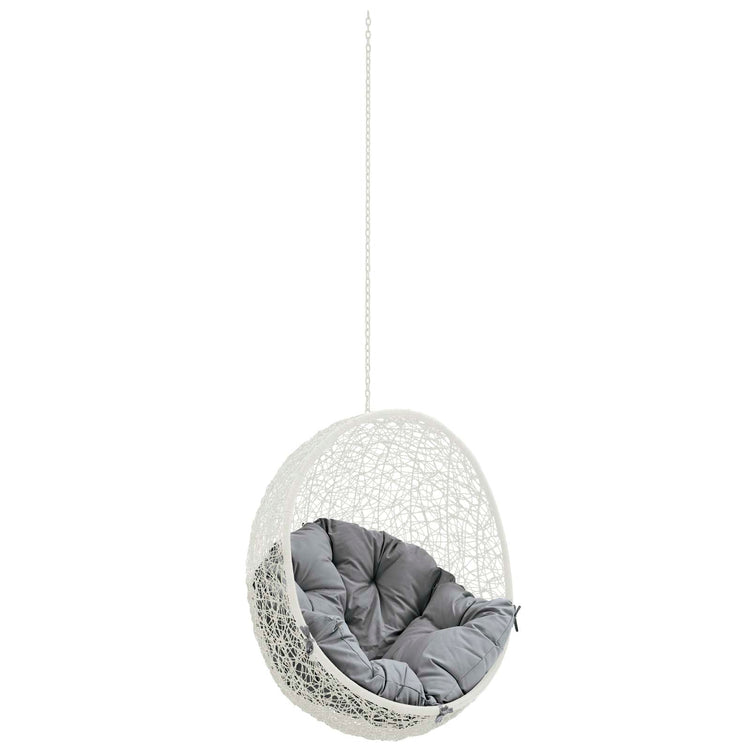 Hide Outdoor Patio Swing Chair Without Stand - White Gray