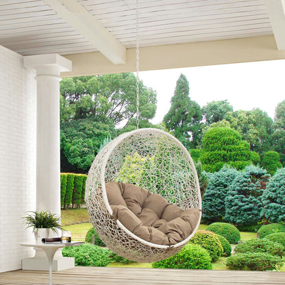 Hide Outdoor Patio Swing Chair Without Stand - White Mocha