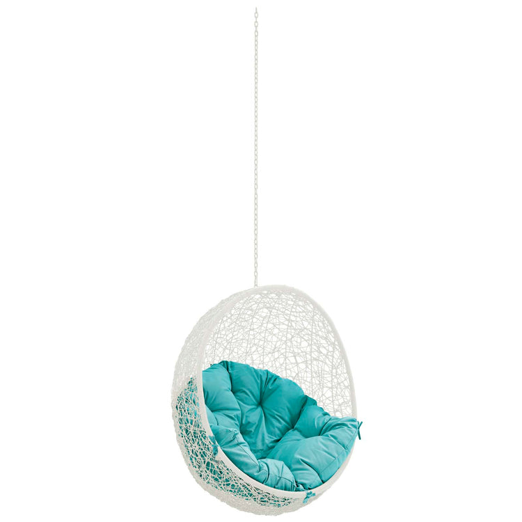 Hide Outdoor Patio Swing Chair Without Stand - White Turquoise