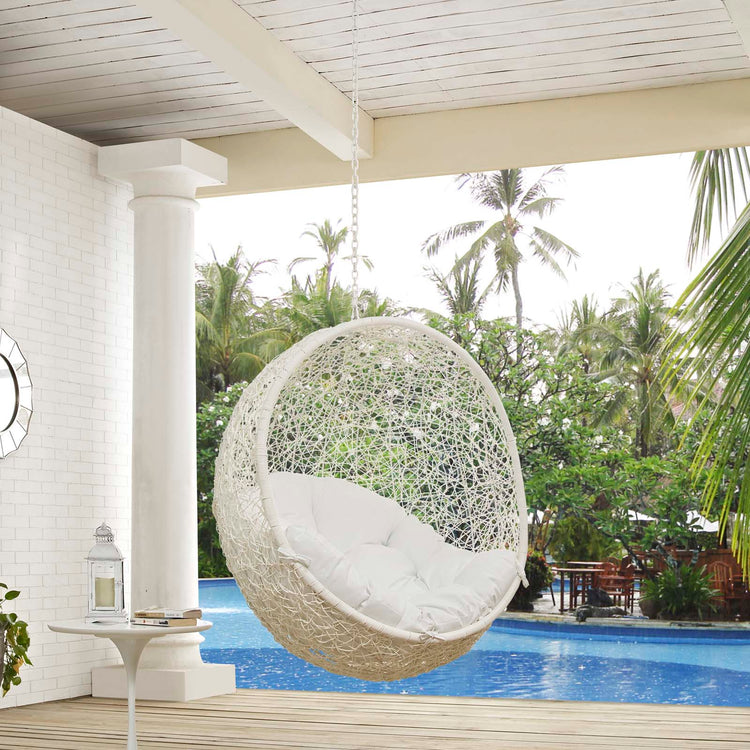 Hide Outdoor Patio Swing Chair Without Stand - White