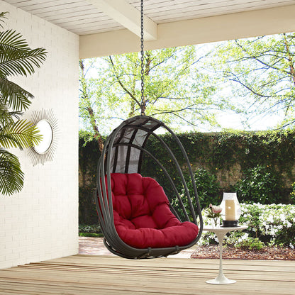 Whisk Outdoor Patio Swing Chair Without Stand - Red