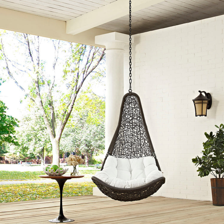 Abate Outdoor Patio Swing Chair Without Stand - Gray White