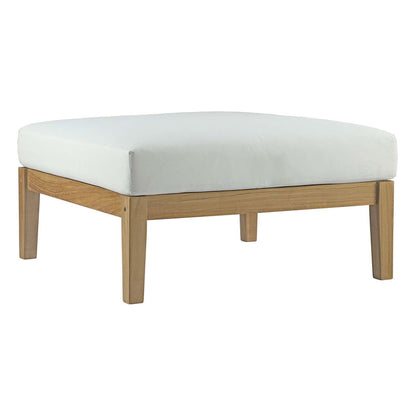 Bayport Outdoor Patio Teak Ottoman - Default Title