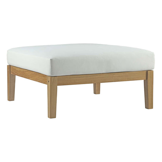 Bayport Outdoor Patio Teak Ottoman - Default Title