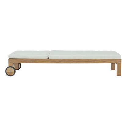 Upland Outdoor Patio Teak Chaise - Default Title