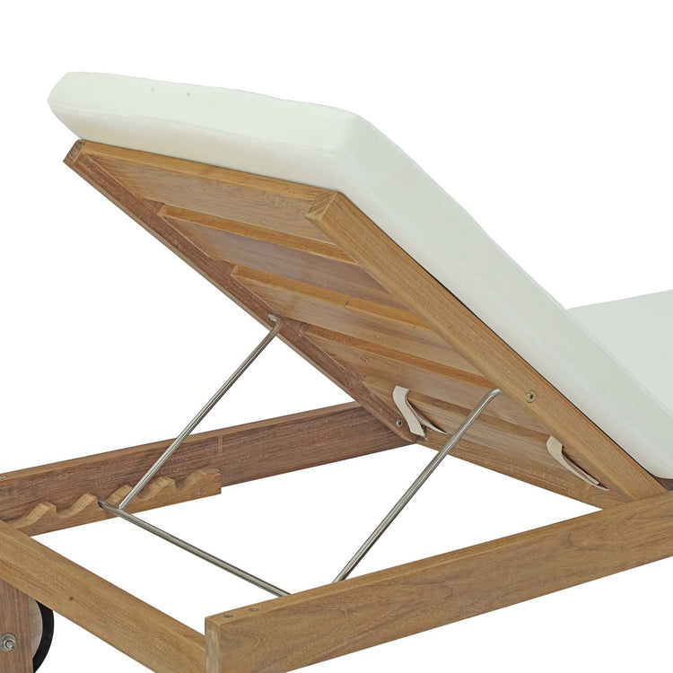 Upland Outdoor Patio Teak Chaise - Default Title
