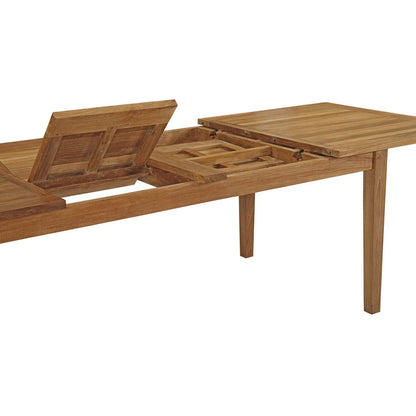 Marina Extendable Outdoor Patio Teak Dining Table - Default Title