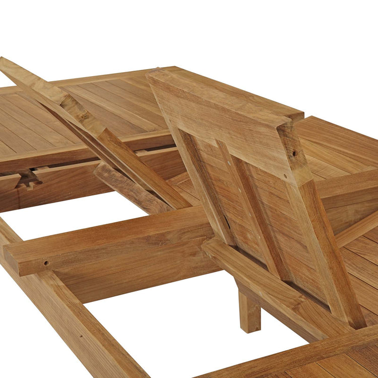 Marina Extendable Outdoor Patio Teak Dining Table - Default Title
