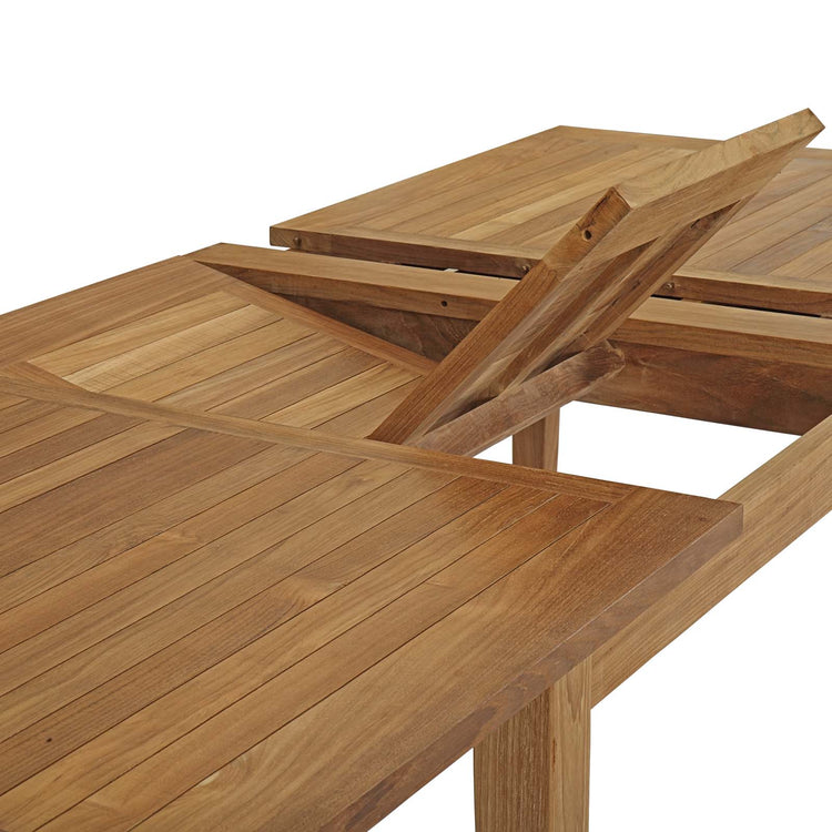 Marina Extendable Outdoor Patio Teak Dining Table - Default Title