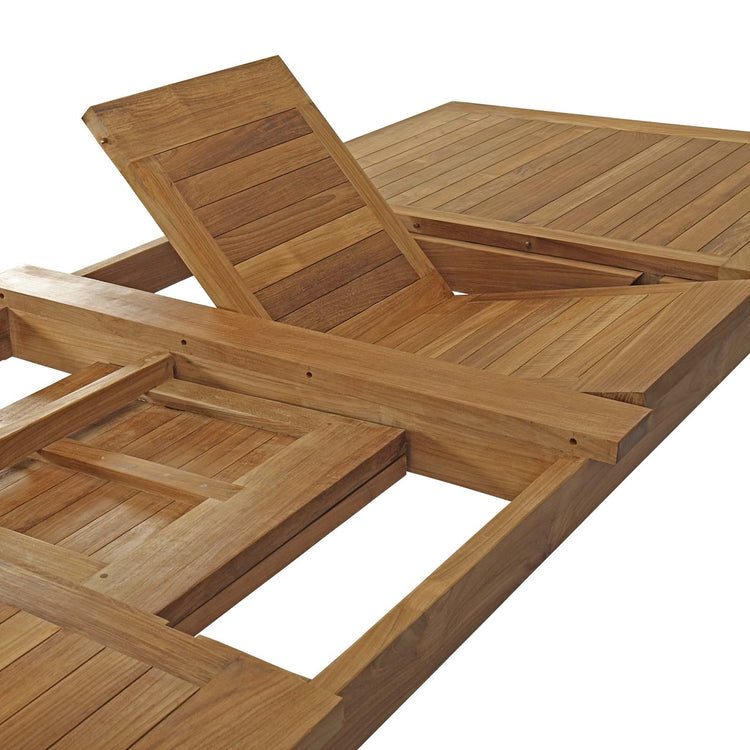 Marina Extendable Outdoor Patio Teak Dining Table - Default Title