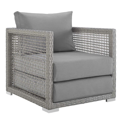 Aura Rattan Outdoor Patio Armchair - Gray Gray