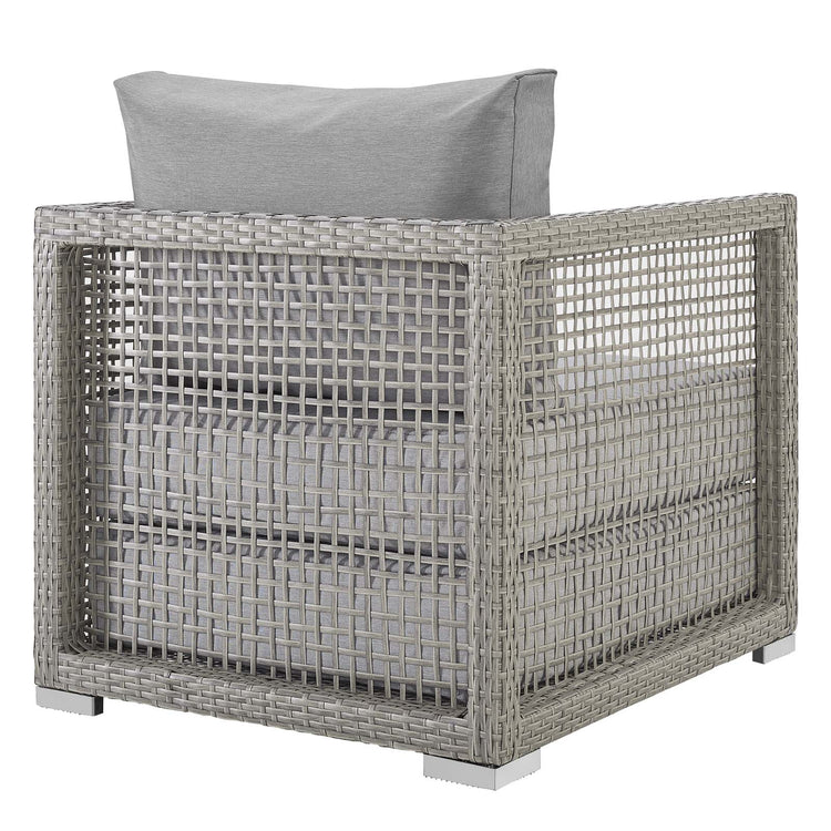 Aura Rattan Outdoor Patio Armchair - Gray Gray