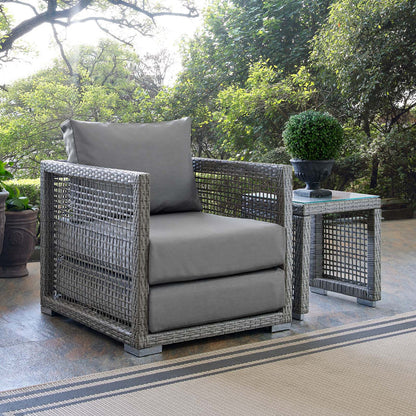 Aura Rattan Outdoor Patio Armchair - Gray Gray
