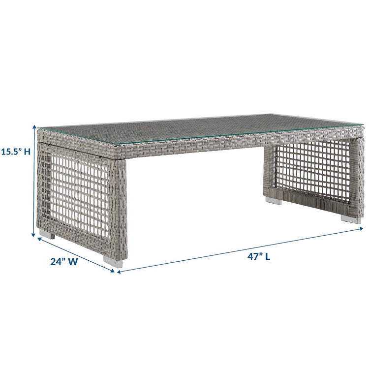 Aura Rattan Outdoor Patio Coffee Table - Default Title