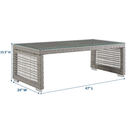 Aura Rattan Outdoor Patio Coffee Table - Default Title