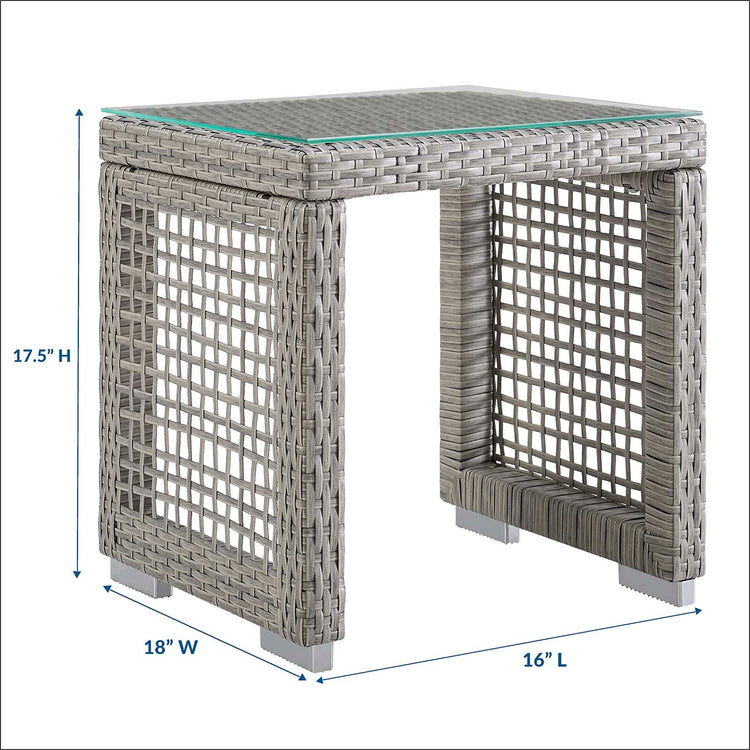 Aura Outdoor Patio Wicker Rattan Side Table - Default Title