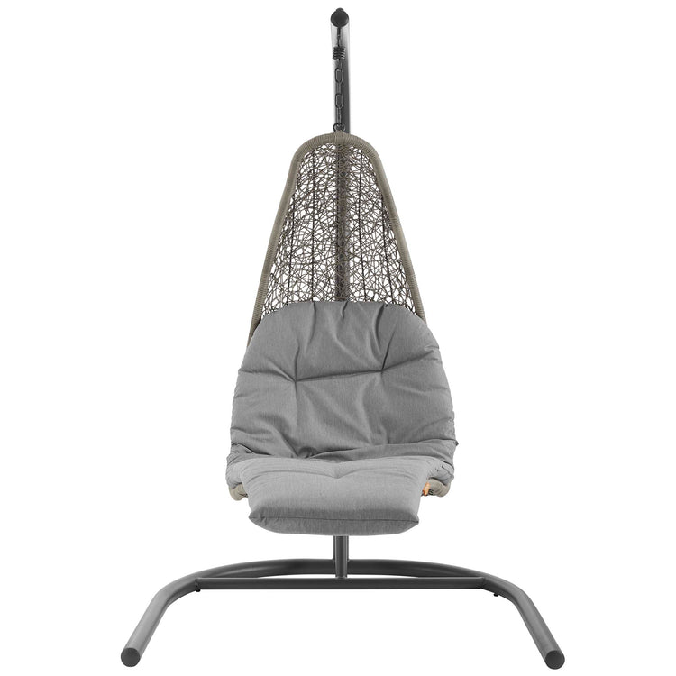 Landscape Hanging Chaise Lounge Outdoor Swing Chair - Light Gray Gray