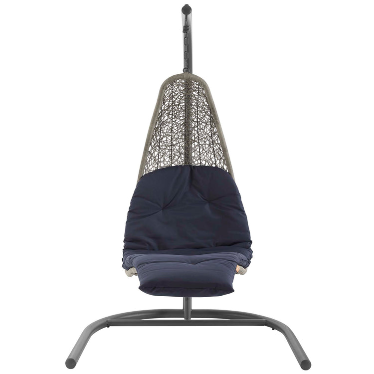 Landscape Hanging Chaise Lounge Outdoor Swing Chair - Light Gray Navy