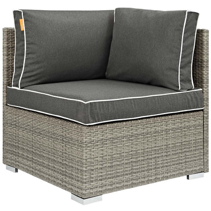 Repose Outdoor Patio Corner - Light Gray Charcoal