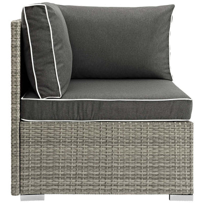 Repose Outdoor Patio Corner - Light Gray Charcoal