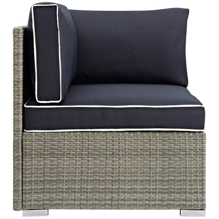 Repose Outdoor Patio Corner - Light Gray Navy