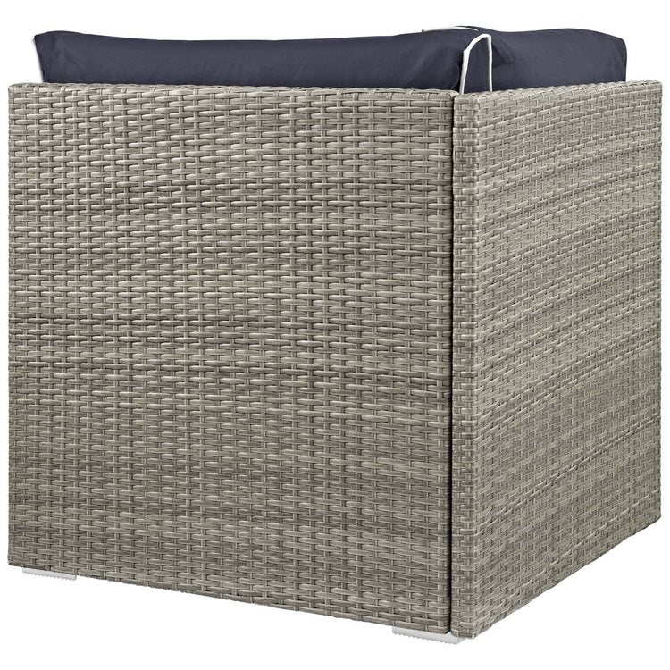 Repose Outdoor Patio Corner - Light Gray Navy
