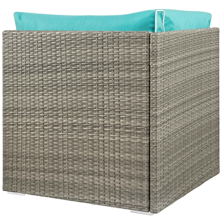 Repose Outdoor Patio Corner - Light Gray Turquoise