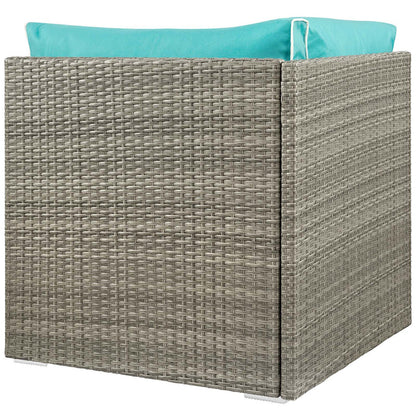 Repose Outdoor Patio Corner - Light Gray Turquoise