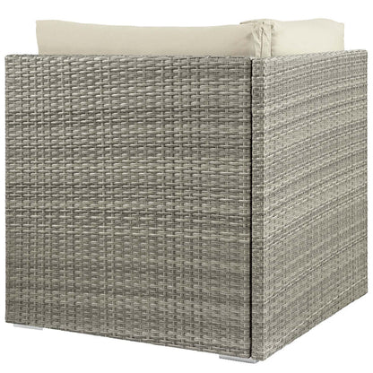 Repose Sunbrella® Fabric Outdoor Patio Corner - Light Gray Beige