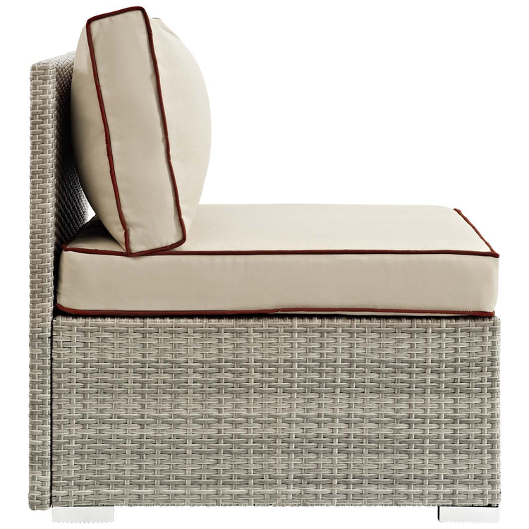 Repose Outdoor Patio Armless Chair - Light Gray Beige